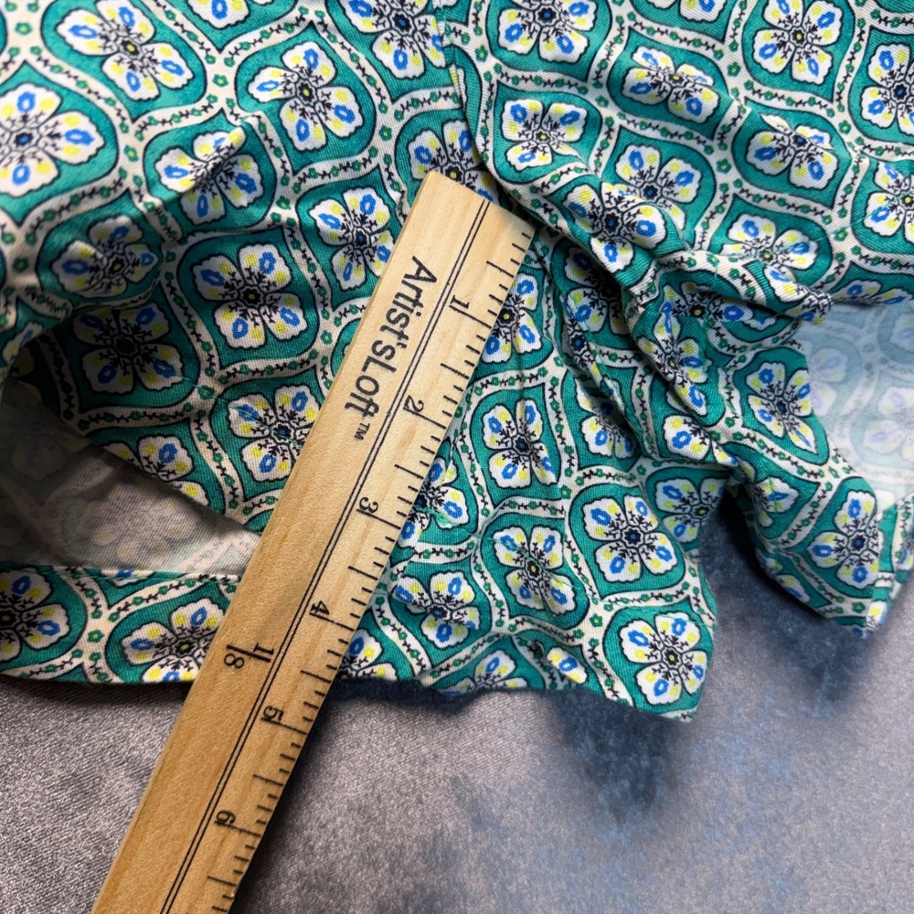 Old Navy Shorts Womens L Green Rayon Viscose Playa High Rise Geometric Pockets - Picture 9 of 9